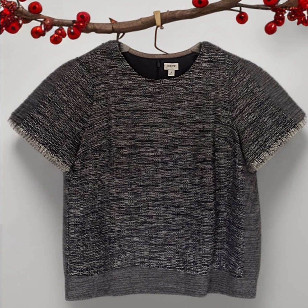 J Crew Jacquard Blouse Medium